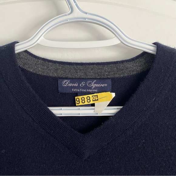 🟧$8 ADD-ON🟧 Merino Wool • Men’s Sweater • size LARGE - Picture 2 of 4